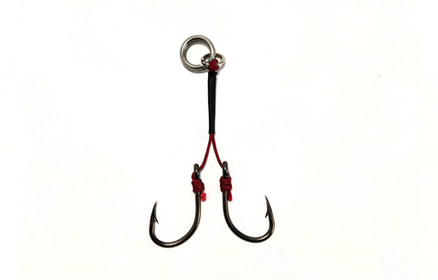 Double Assist Hooks on split ring - Available in 3 sizes - Cozen Lures